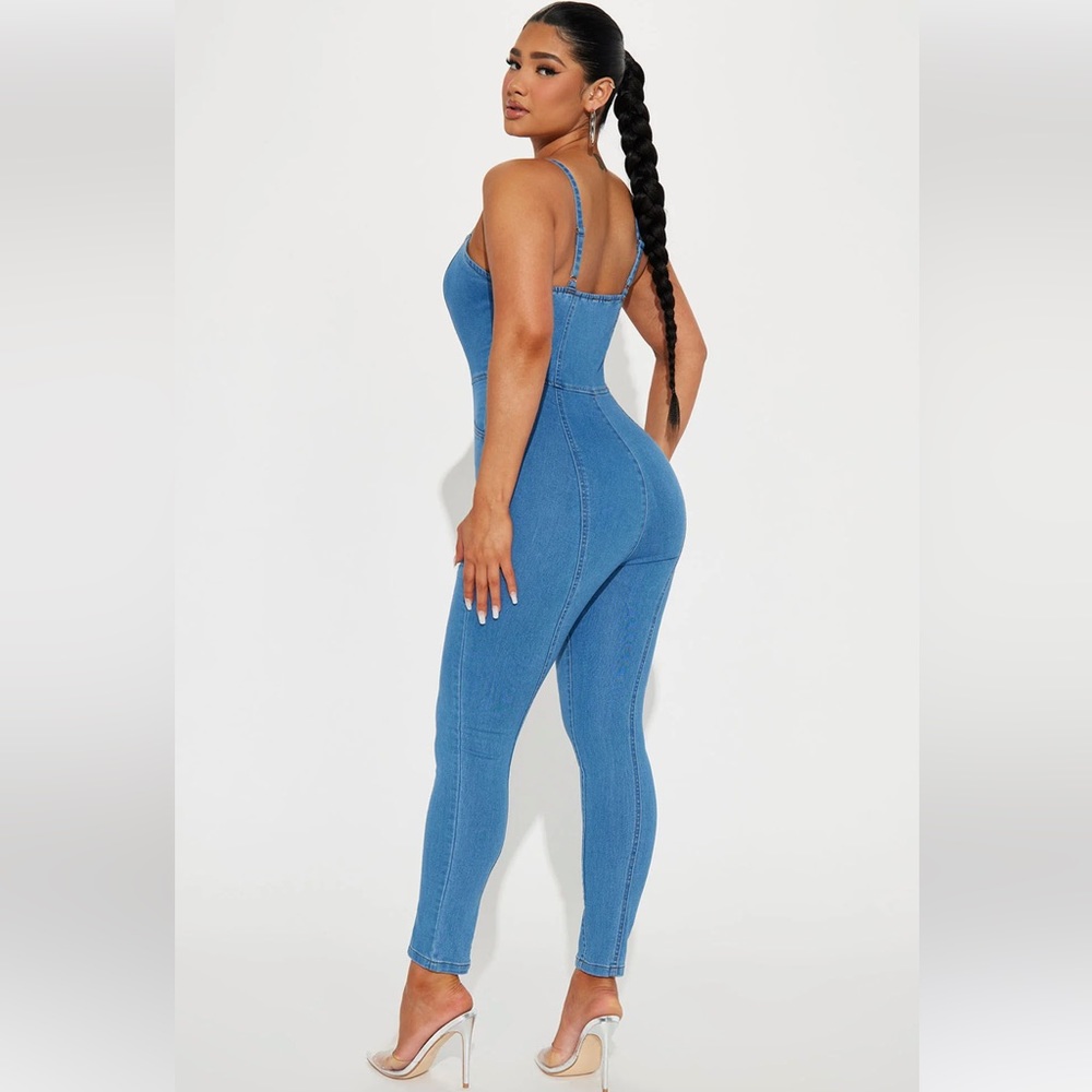 Fashion Nova denim jumpsuit